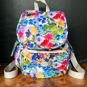 KIPLING Ravier Multi Colored Floral Backpack